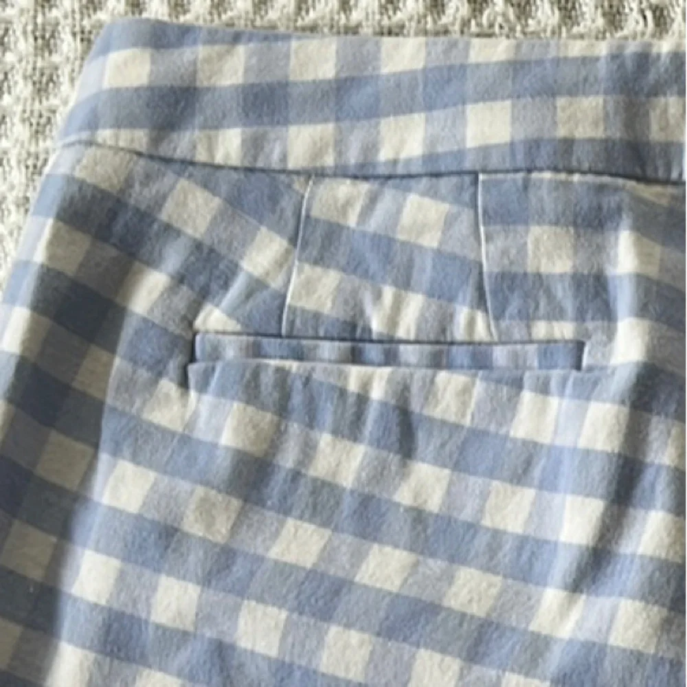 J. Crew Periwinkle and White Gingham Shorts. Size 2. - Picture 2 of 10